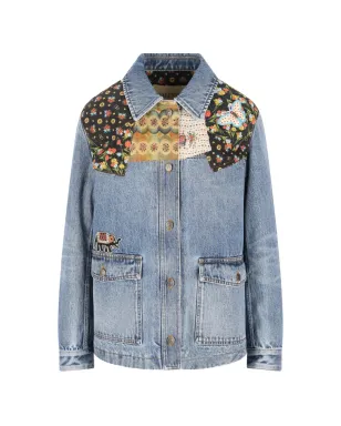 Valentino Garavani 花柄パッチデニムジャケット - サムネイル1