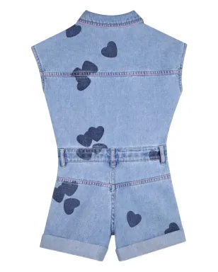 Billieblush ハート柄プレイスーツ ブルー - サムネイル2