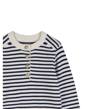 Zadig & Voltaire Kids ストライプ柄の半ボタンセーター - サムネイル3