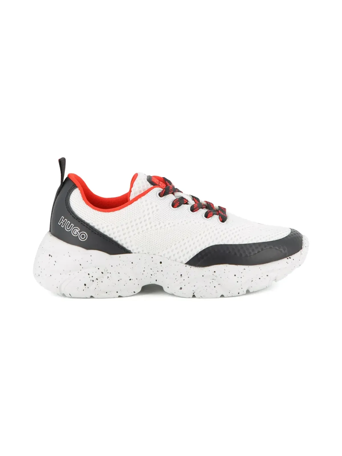 HUGO KIDS スペックルド レースアップ スニーカー - White - 画像2