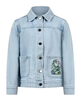 Stella McCartney Kids 花柄ディテールジャケット ブルー - サムネイル1