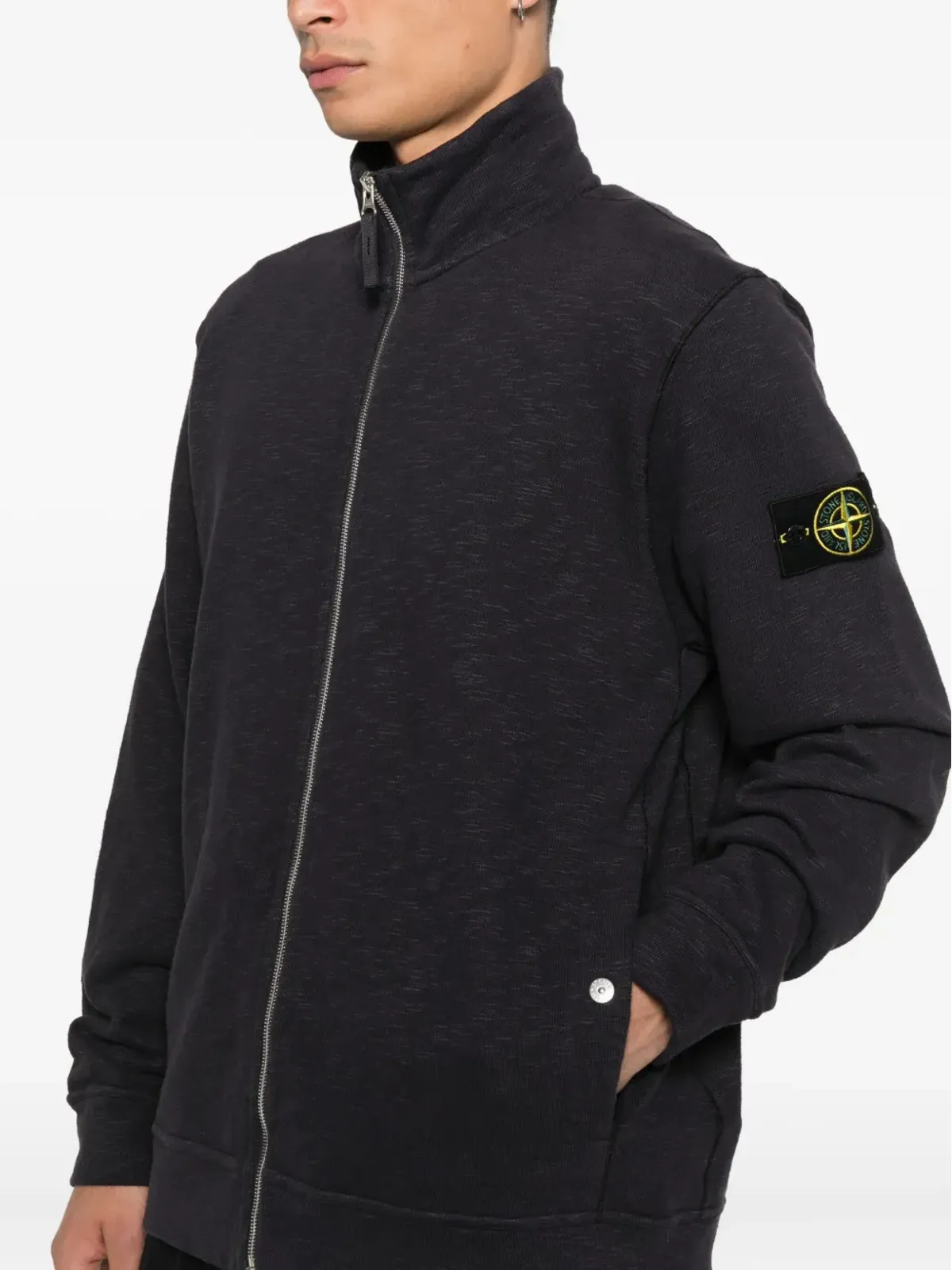 Stone Island ジップアップ スウェットシャツ - ブラック - 画像5