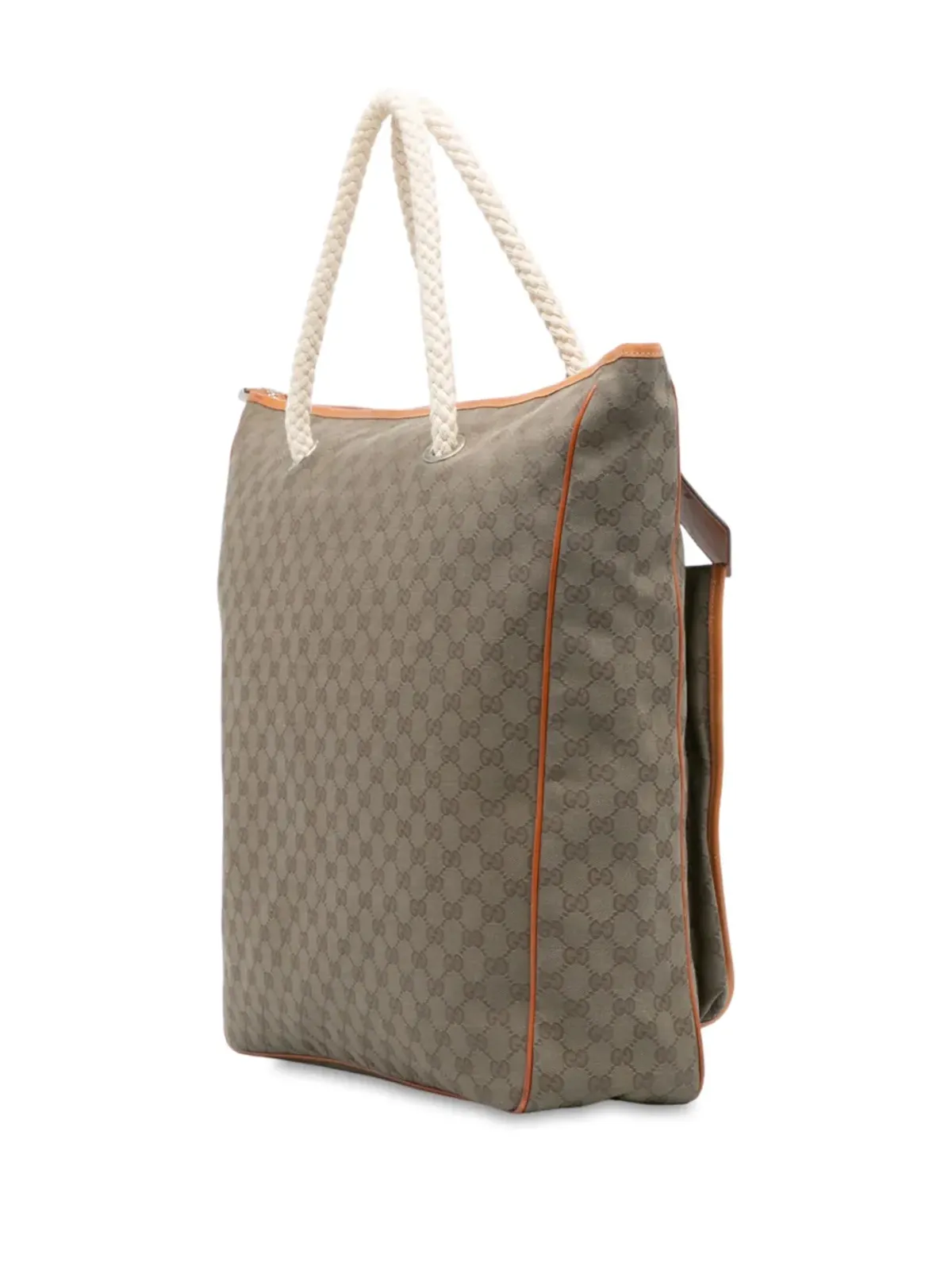 Gucci ビンテージ 2016-2025 GGキャンバス ロープ トートバッグ - ブラウン - 画像3