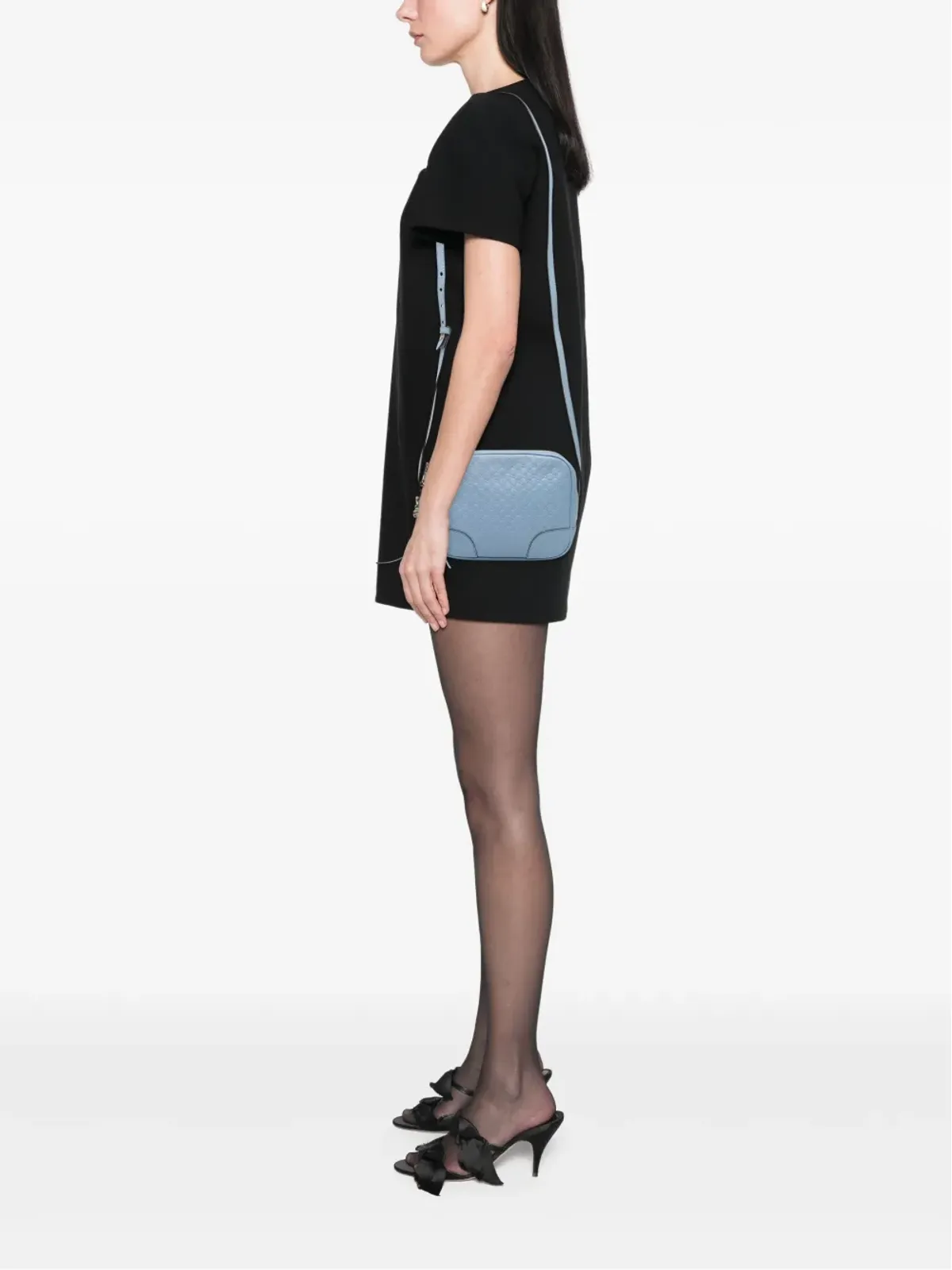 Gucci ビンテージ 2016-2025 ミニ・マイクログッチシマ ブリー クロスボディバッグ ブルー - 画像2