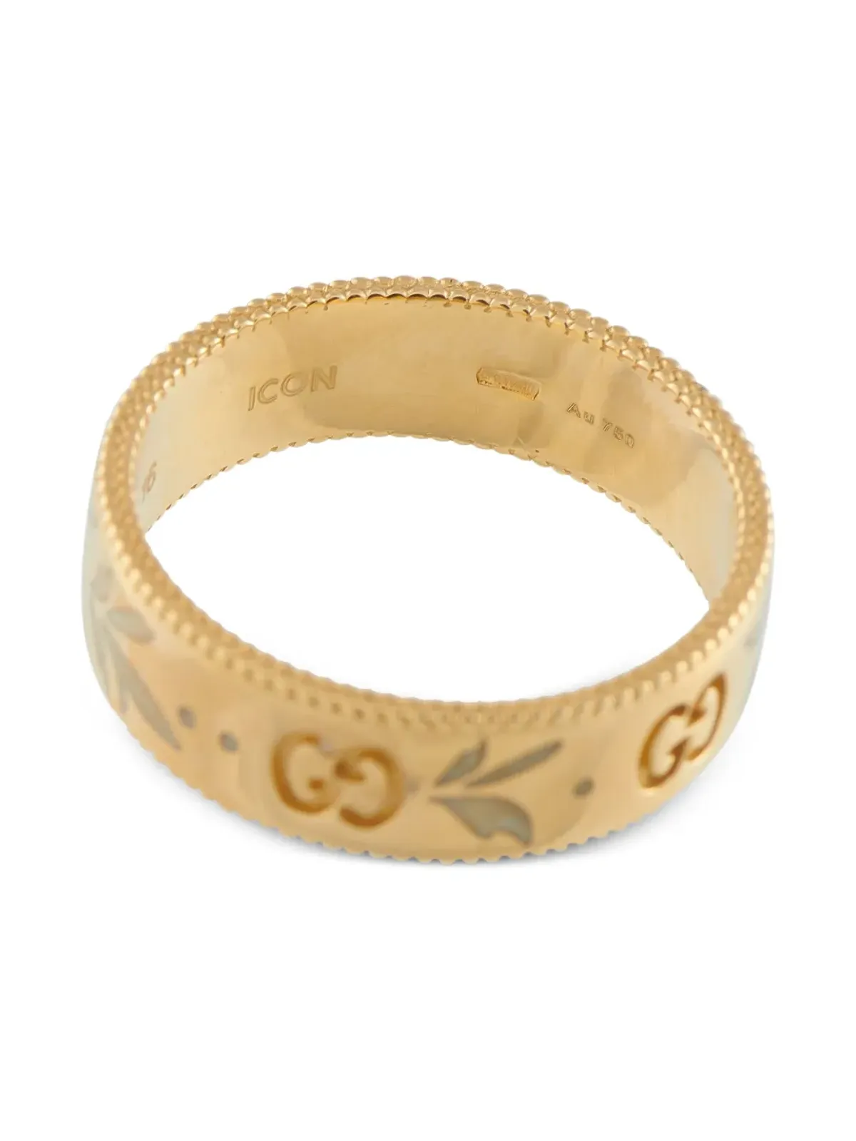 Gucci ビンテージ 18Kローズゴールド アイコン・ブルームス リング - 画像1