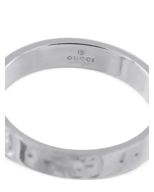 Gucci ビンテージ 18Kホワイトゴールド Icon GG リング シルバー - サムネイル3