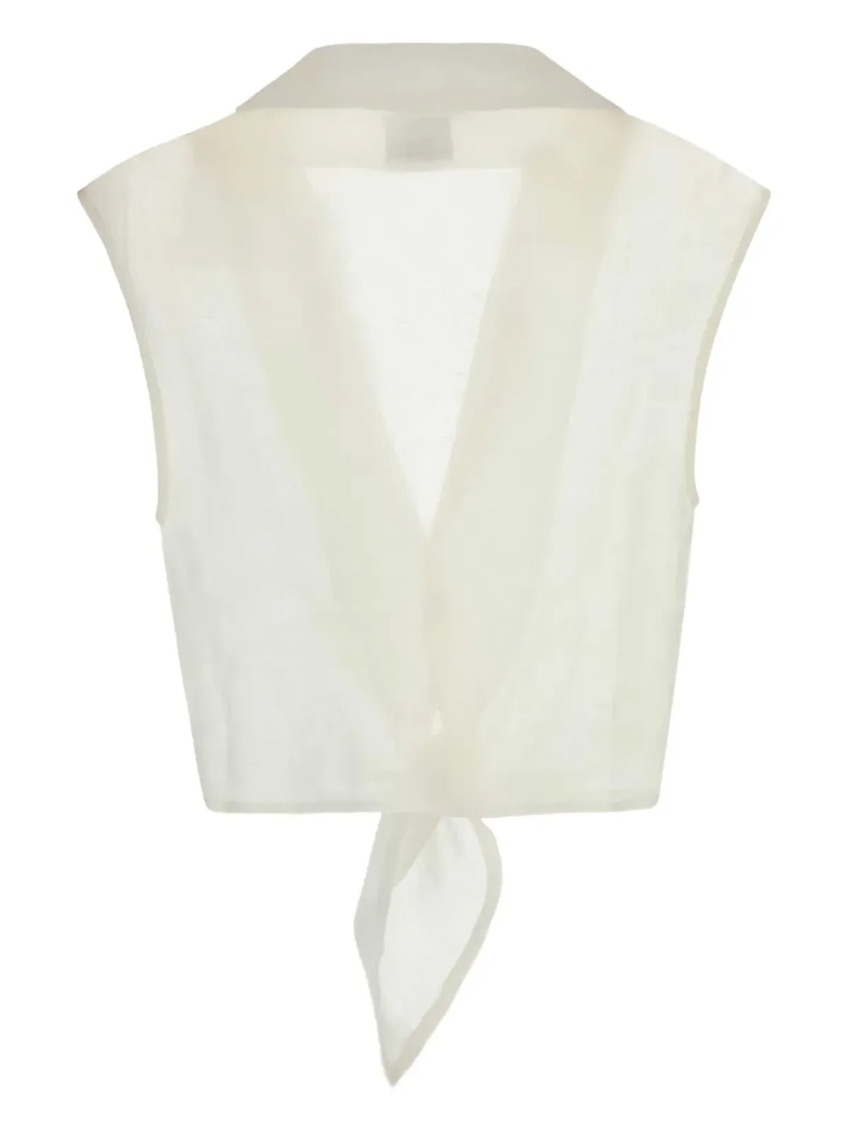 Le Kasha Sanabo V-neck blouse - White - 画像2