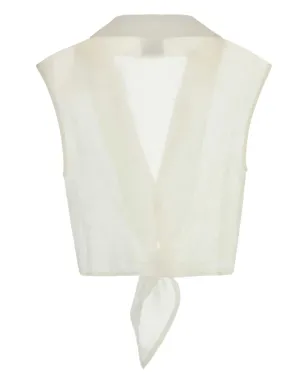 Le Kasha Sanabo V-neck blouse - White - サムネイル2