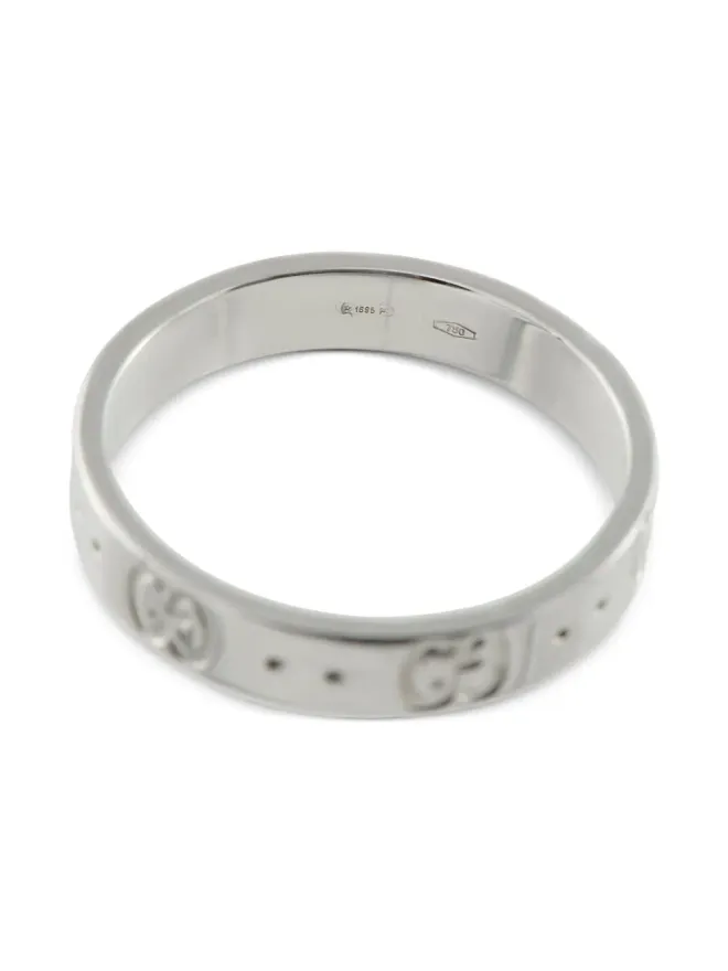 Gucci Pre-Owned Gucci ビンテージ 18Kホワイトゴールド アイコンリング - シルバーの商品画像