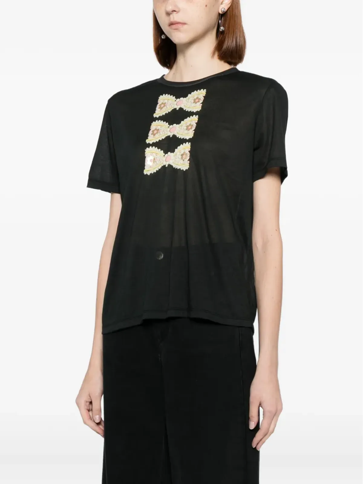 Cynthia Rowley 箔プリントTシャツ - 画像3