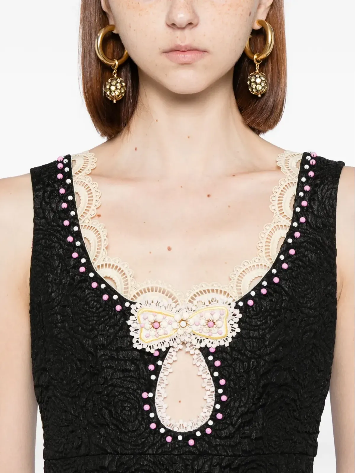 Cynthia Rowley ビーズ装飾ドレス - 画像5