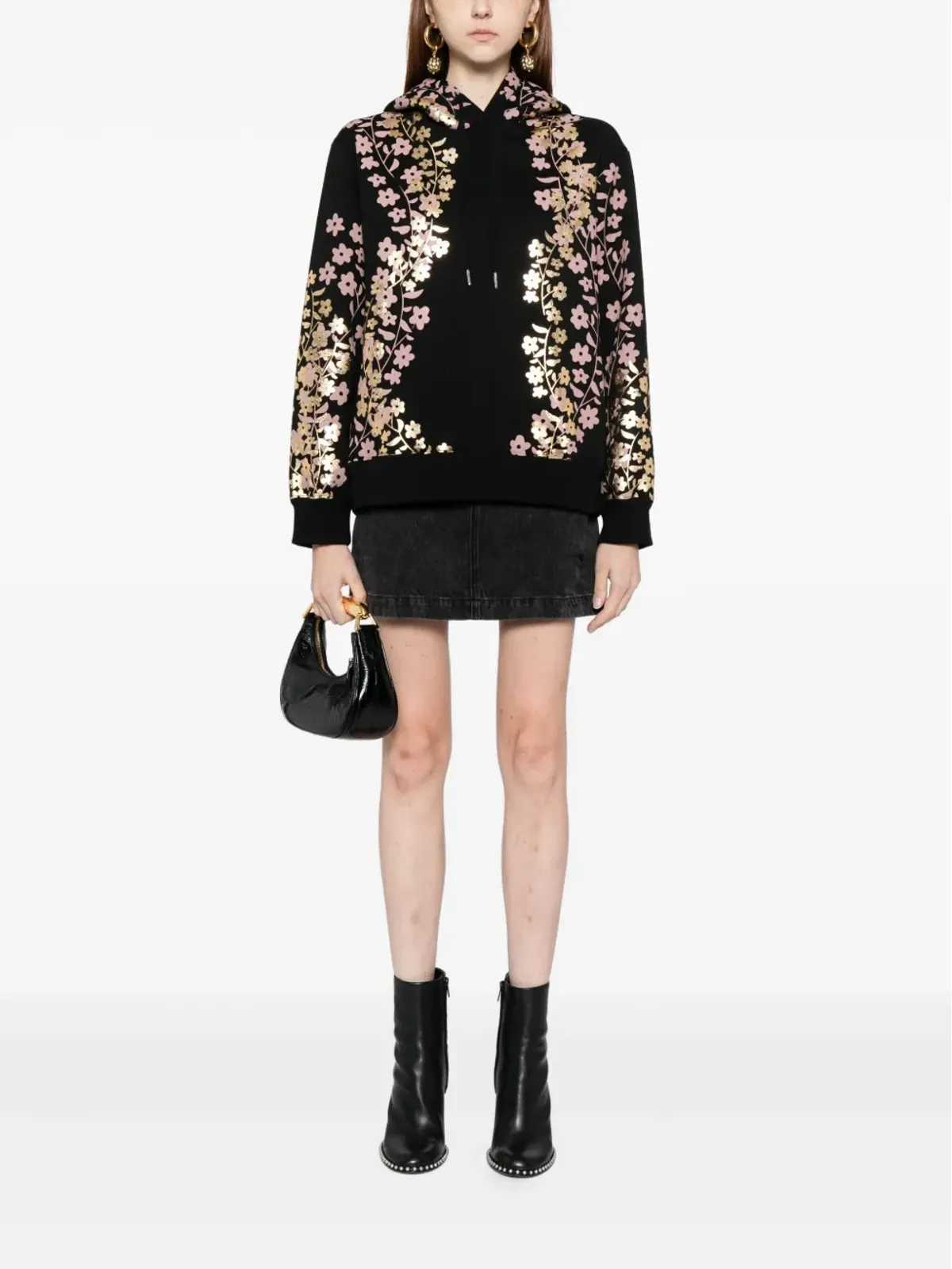 Cynthia Rowley 箔プリント フーディ - 画像2