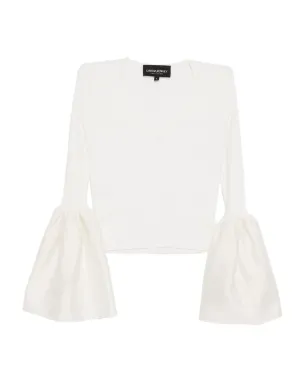Cynthia Rowley フレアスリーブトップ - White - サムネイル1