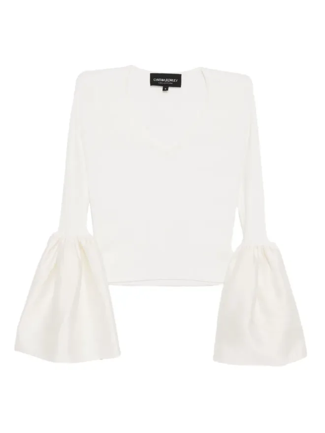 Cynthia Rowley Cynthia Rowley フレアスリーブトップ - Whiteの商品画像