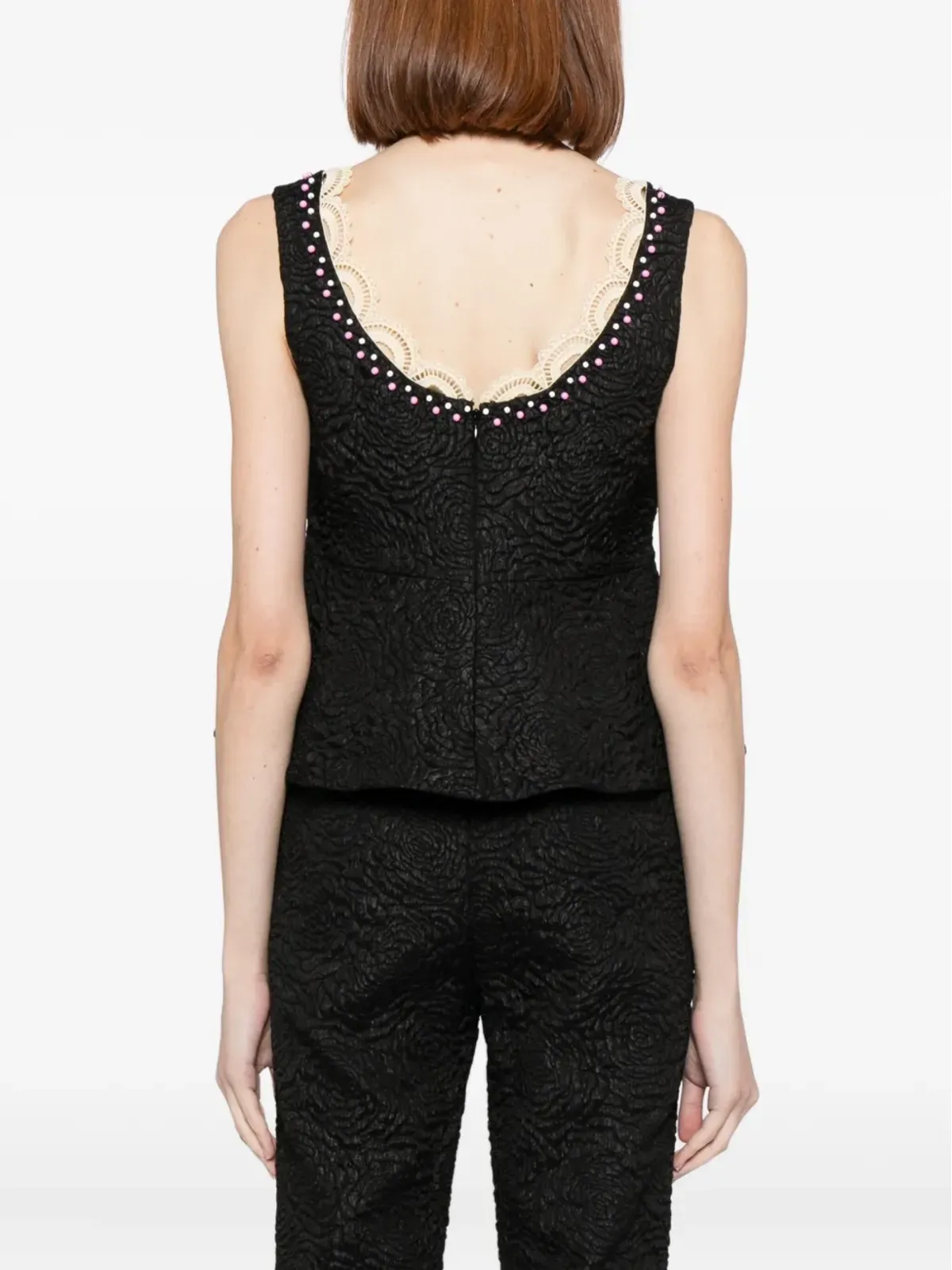 Cynthia Rowley ビーズ装飾ベスト - 画像4