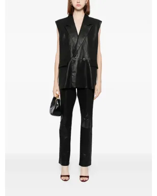 Cynthia Rowley レザー ウエストコート - サムネイル2