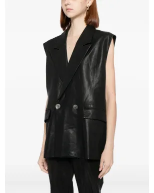 Cynthia Rowley レザー ウエストコート - サムネイル3