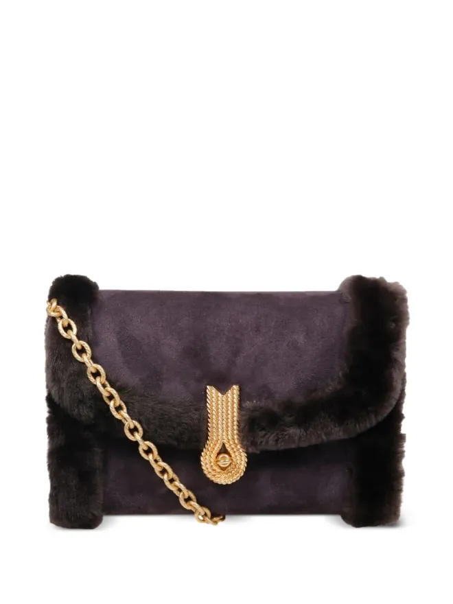 amato daniele amato daniele ファー付きチェーンサッチェルの商品画像