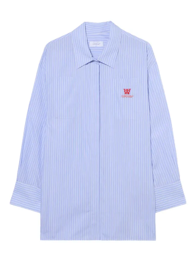 OFF-WHITE Off-White ストライプポプリン シャツミニドレスの商品画像
