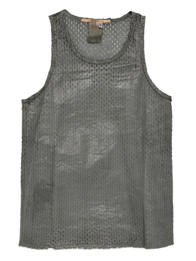 Carol Christian Poell Carol Christian Poell パンチングレザー タンクトップ - グレーの商品画像