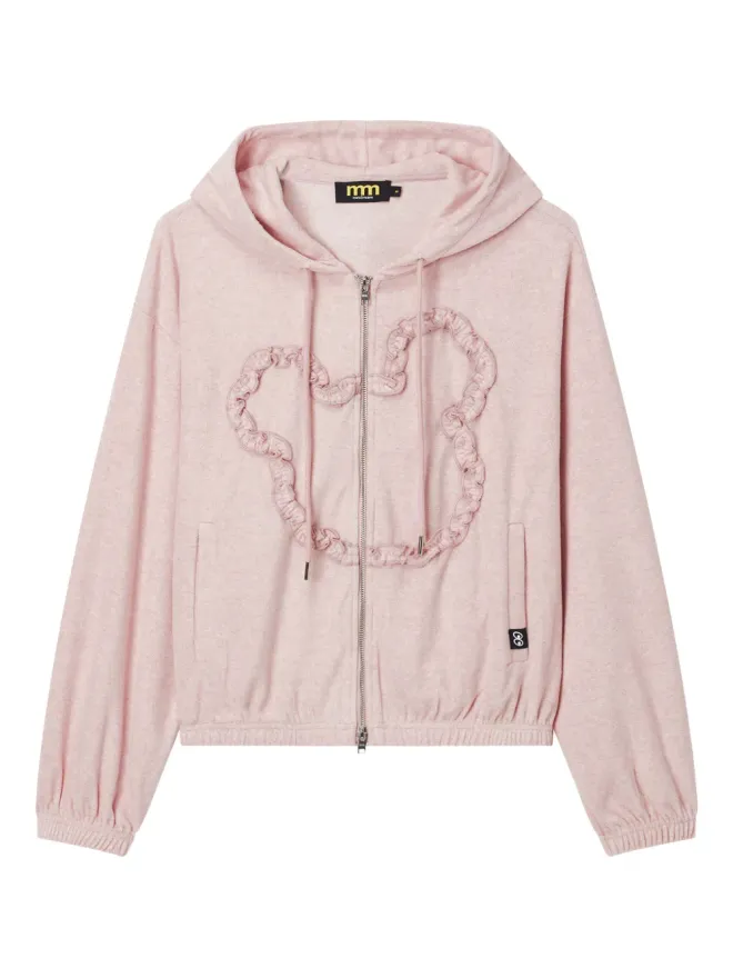 Mini Cream Mini Cream フリルディテール ジップファスナー付きフードパーカーの商品画像