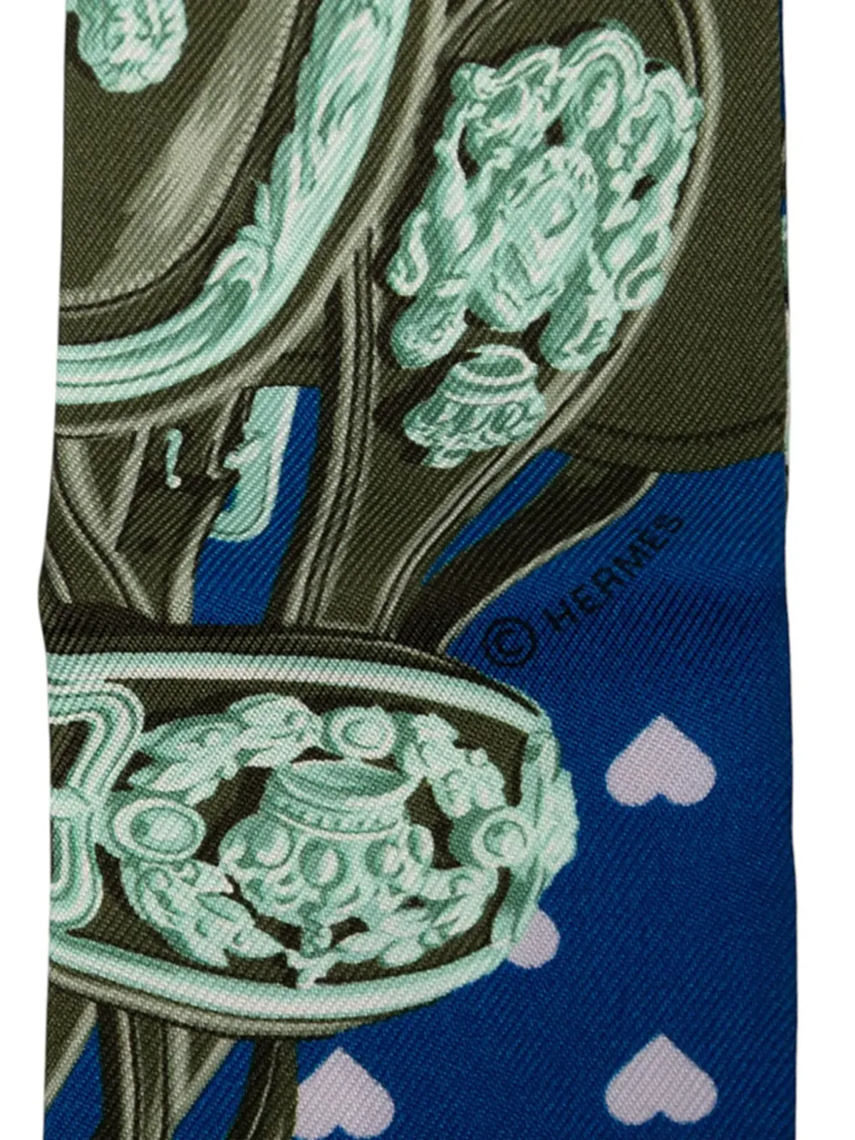 Hermès ビンテージ Brides De Gala ラブシルク ツイリースカーフ - 画像4