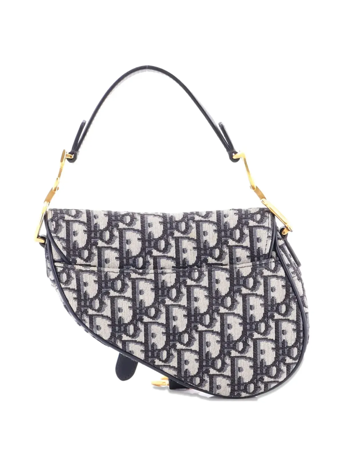 Christian Dior ビンテージ サドルハンドバッグ オブリークキャンバス ミニショルダーバッグ - ブルー - 画像2