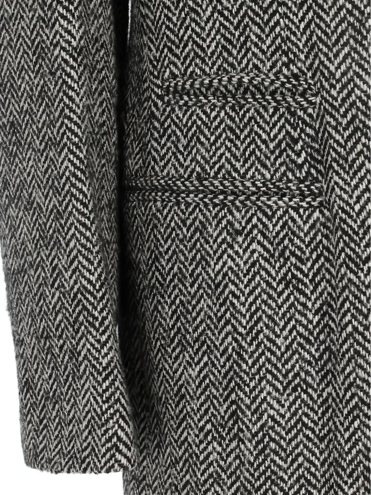Romeo Gigli Pre-Owned 1990年代 ヘリンボーン柄コート - 画像4