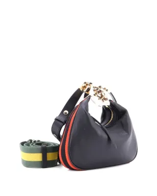 ビンテージ Gucci Attache ショルダーバッグ レザー 小型 クロスボディ ブラック - サムネイル3