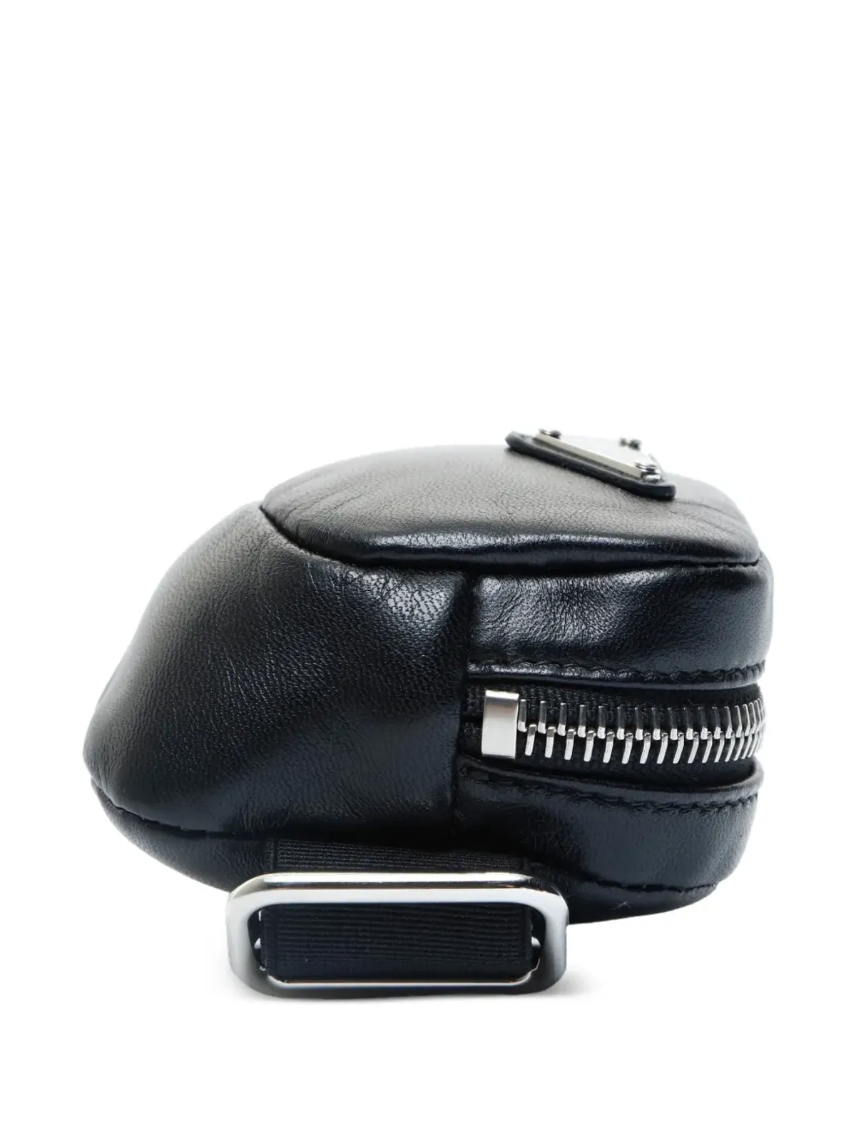 Prada ビンテージ 2020年代 ミニ ロゴプレート ポーチ - ブラック - 画像3
