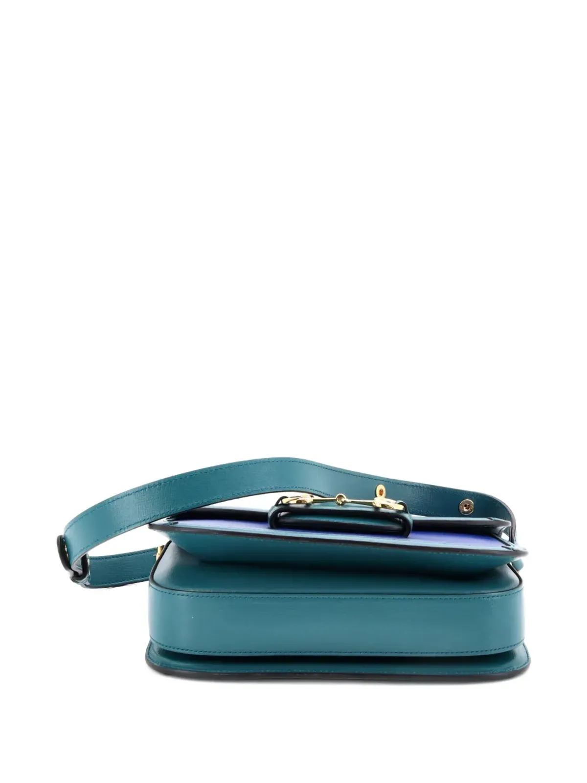 Gucci ビンテージ ホースビット1955 レザーの小型ショルダーバッグ - ブルー - 画像5