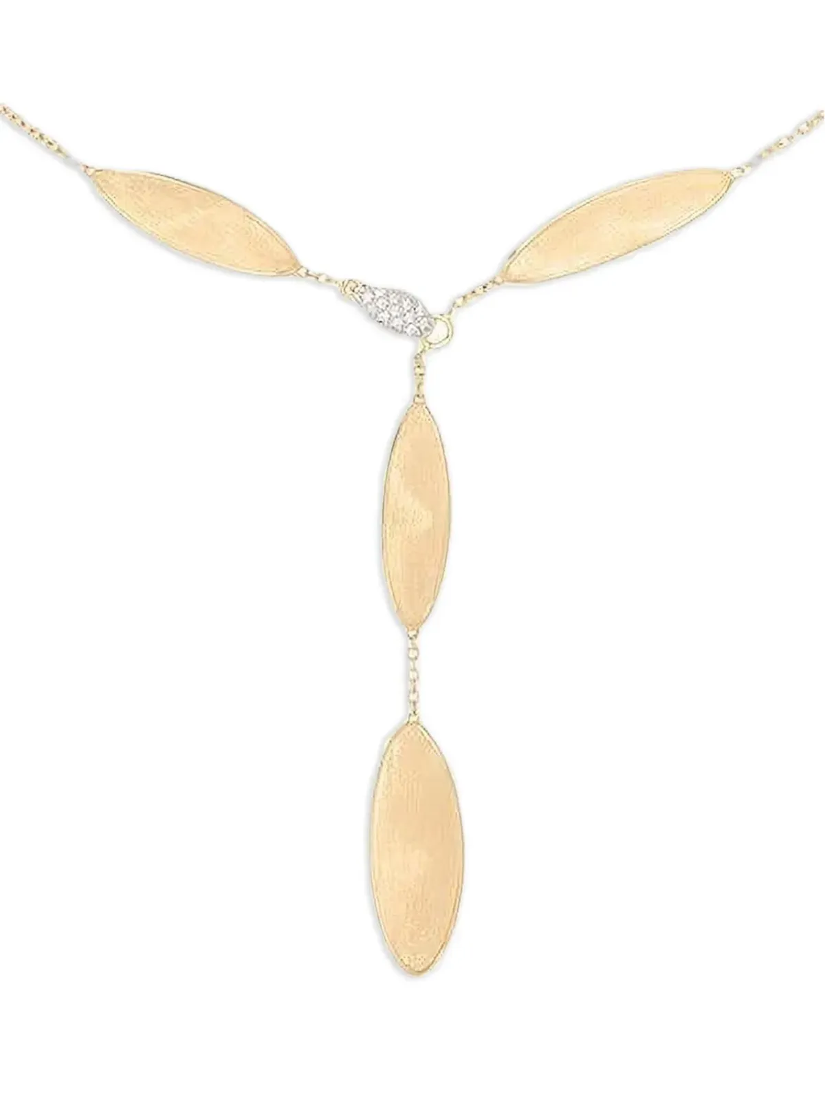 Marco Bicego Lunaria Twist ダイヤモンドネックレス 18K イエローゴールド - 画像2