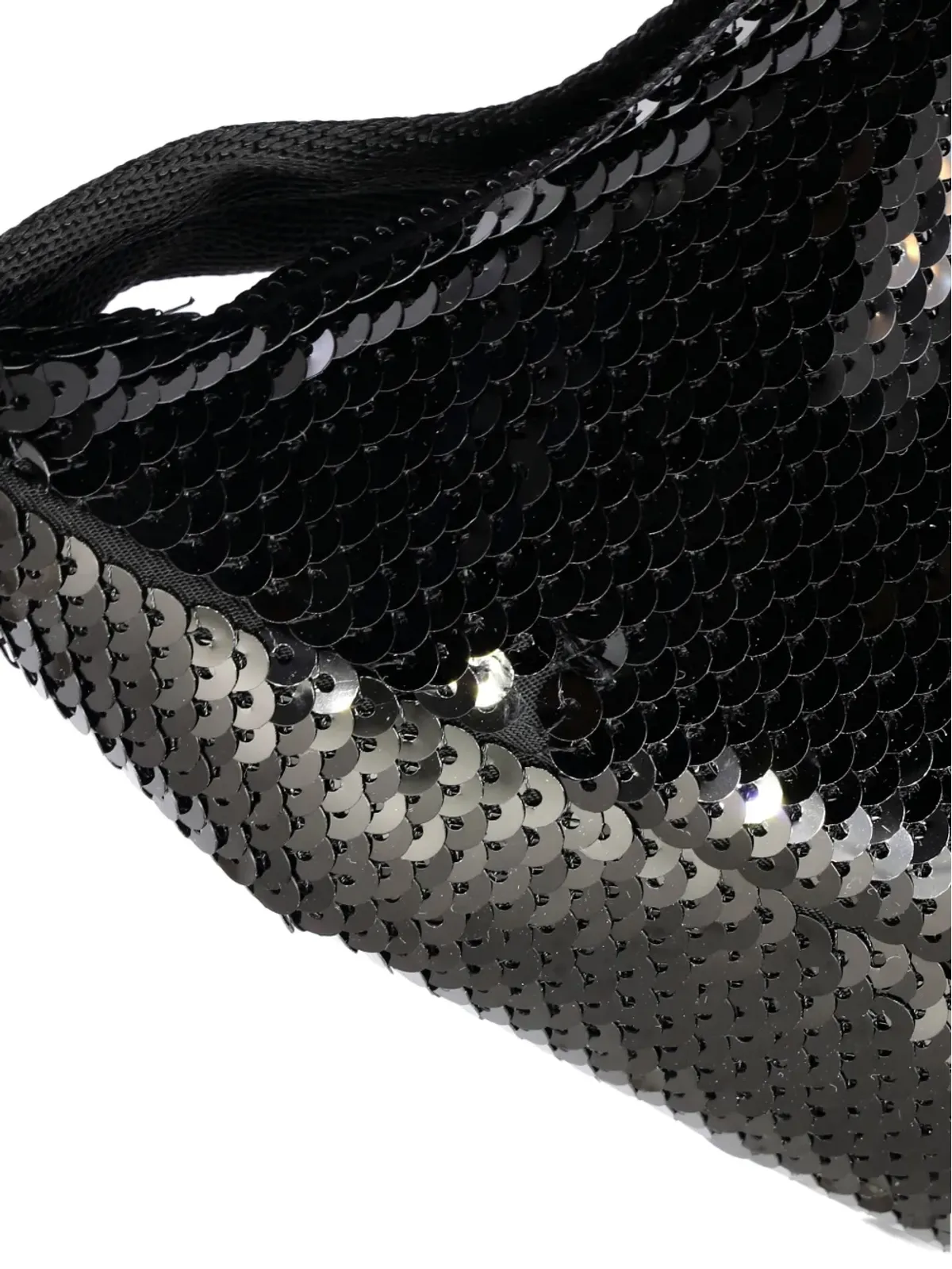 Prada ビンテージ リエディション2000 スパンコール ミニホーボーバッグ - ブラック - 画像5