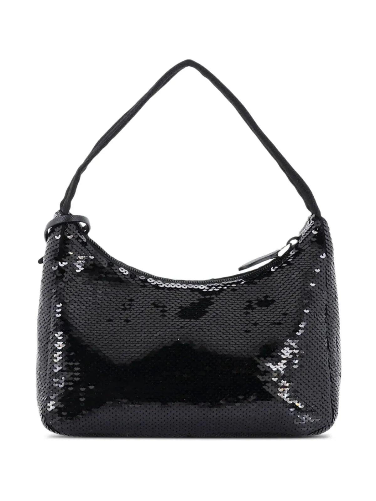 Prada ビンテージ リエディション2000 スパンコール ミニホーボーバッグ - ブラック - 画像2