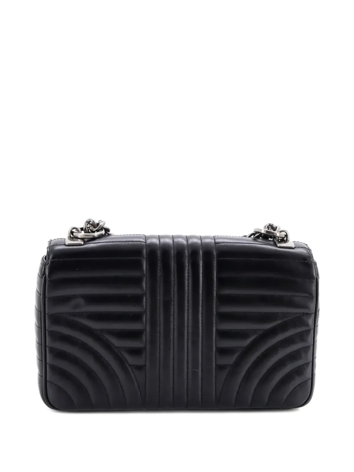 Prada ビンテージ チェーンフラップショルダーバッグ Diagramme キルテッドレザー ミディアム クロスボディバッグ - 画像2