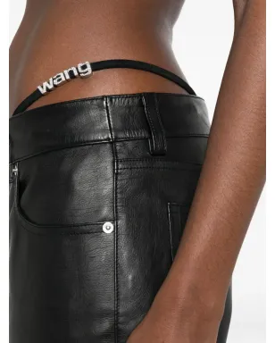 Alexander Wang ビンテージ ロゴ入りレザーパンツ - サムネイル5