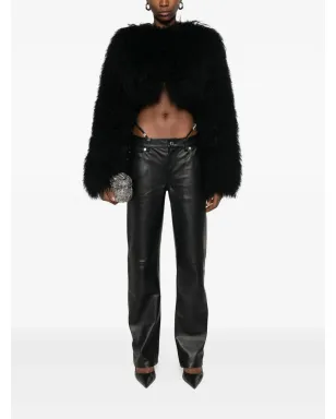 Alexander Wang ビンテージ ロゴ入りレザーパンツ - サムネイル2