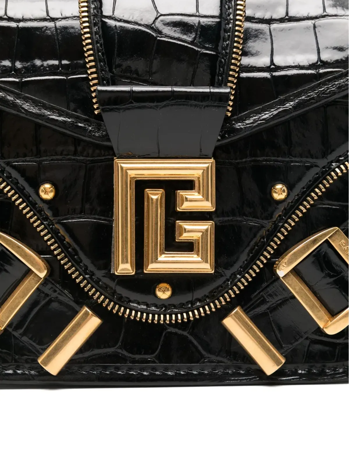 Balmain ビンテージ ロゴプレートショルダーバッグ - 画像3