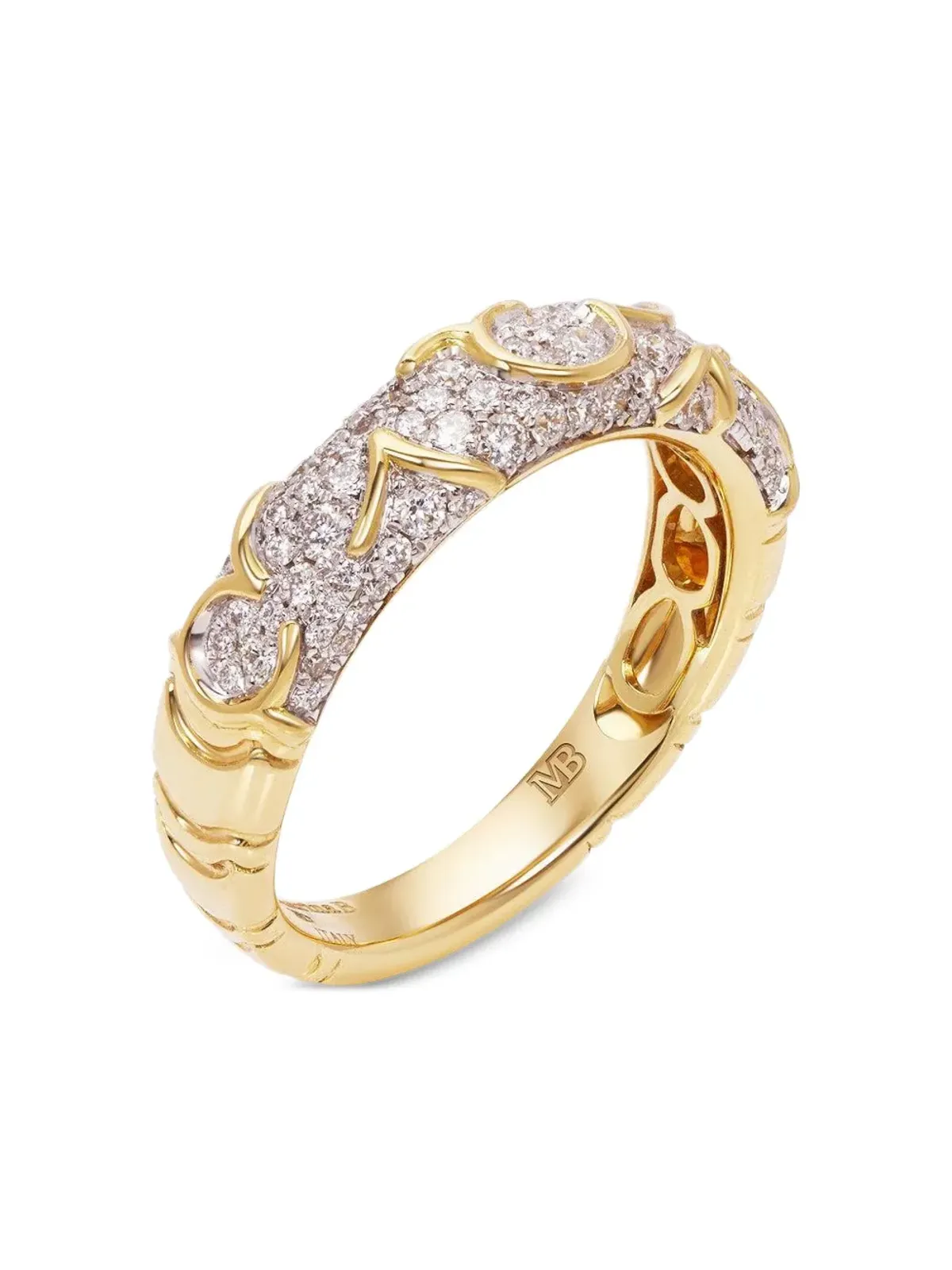 MARINA B 18K イエローゴールド Ondine ダイヤモンド リング - 画像1