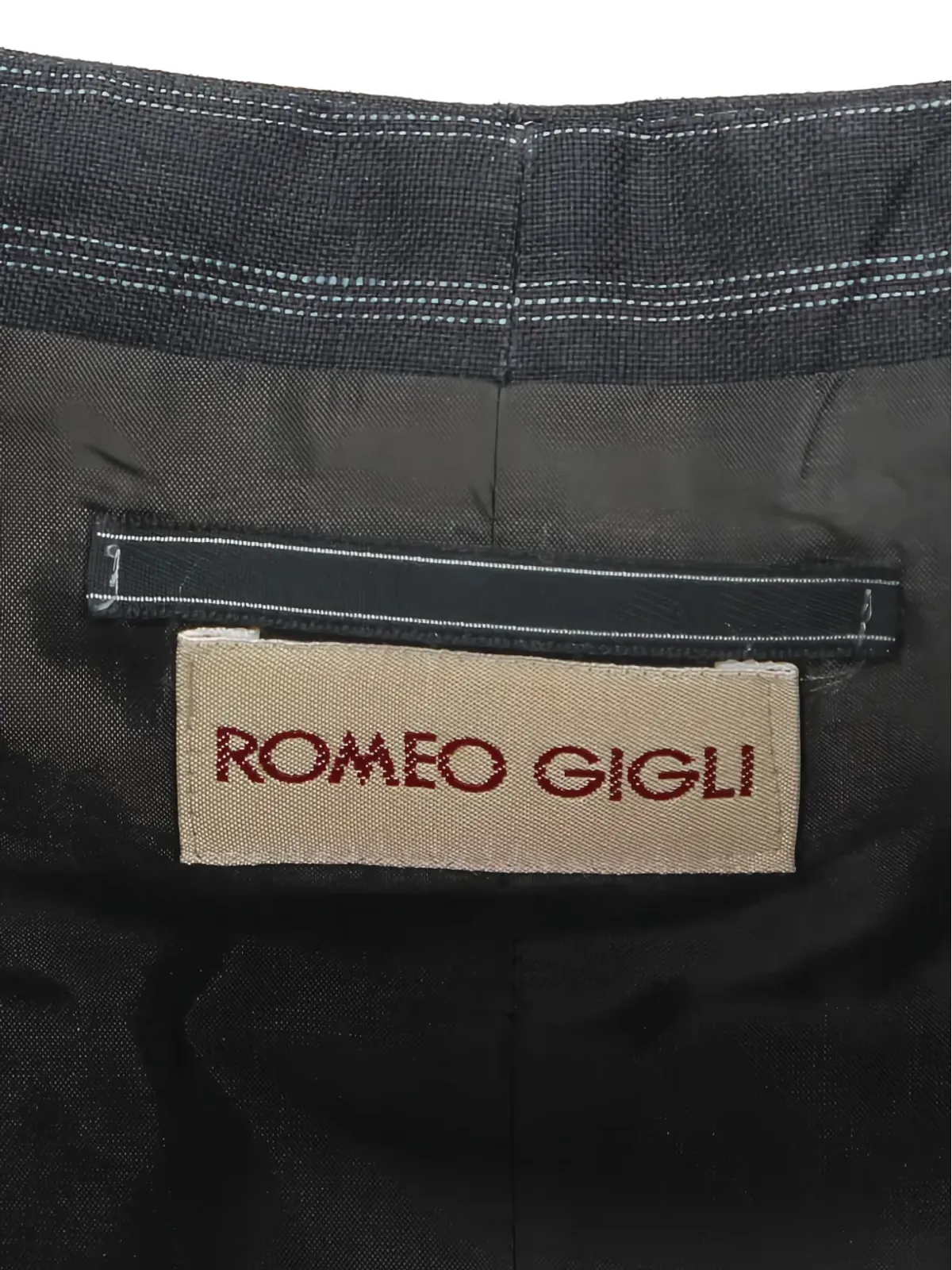 Romeo Gigli Pre-Owned 1990s ピンストライプ シングルブレスト ベスト - グレー - 画像4