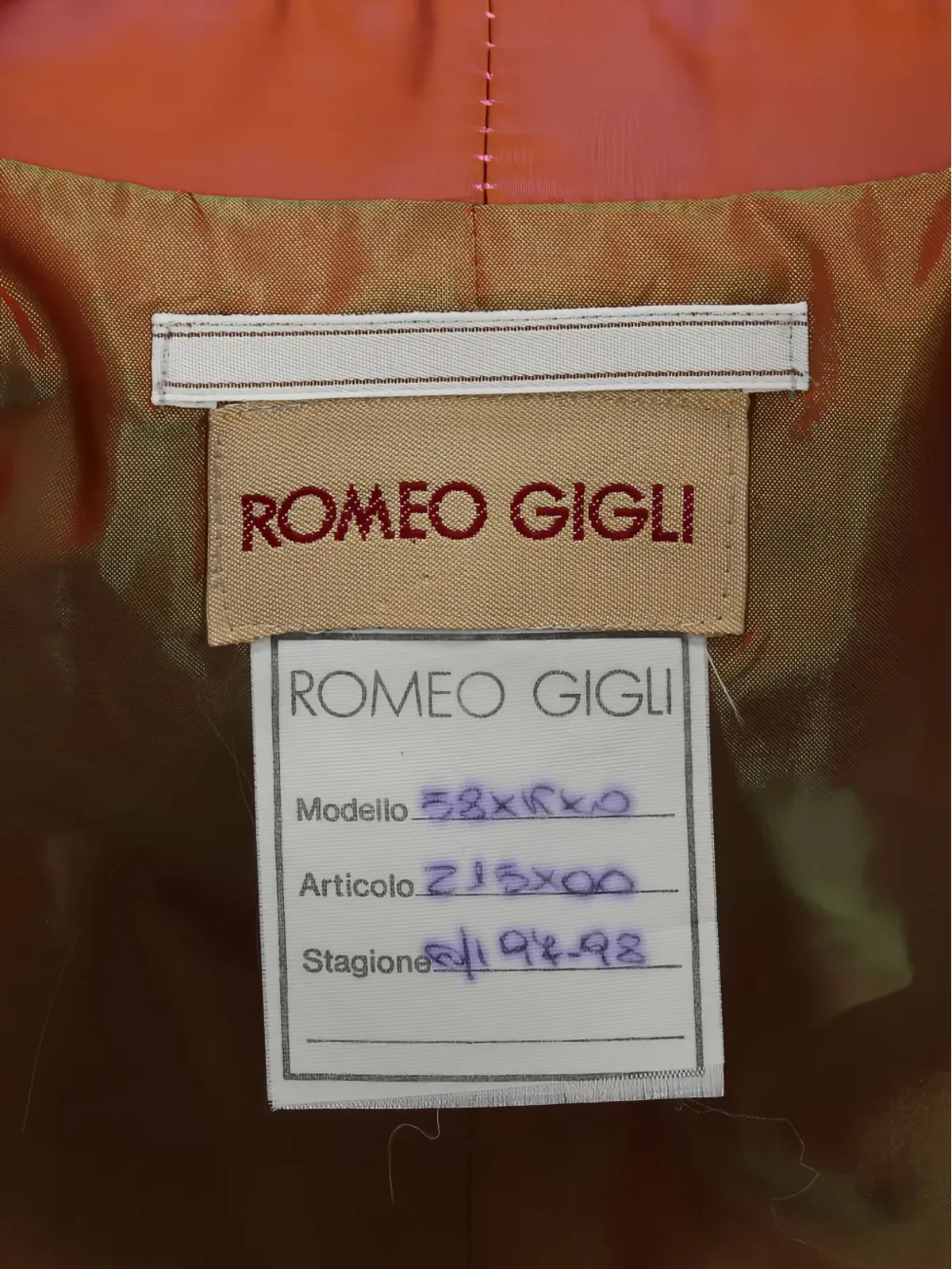 Romeo Gigli ヴィンテージ 1997-1998年 ダブルブレスト ウエストコート - 画像3