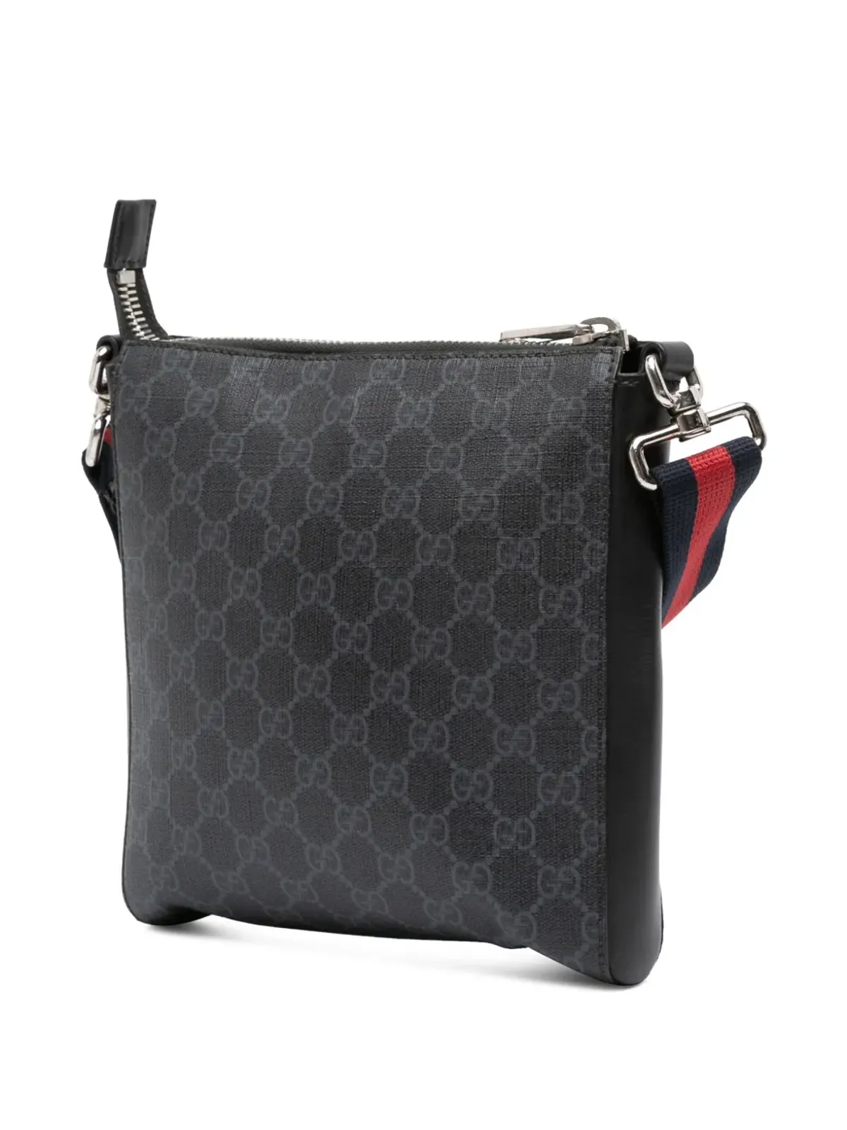 Gucci ビンテージ GG Supreme Night Courrier メッセンジャーバッグ クロスボディバッグ - ブラック - 画像3