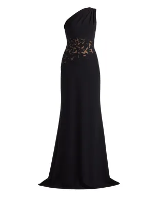 Tadashi Shoji 肩開きフローラルディテールのマキシドレス - サムネイル1