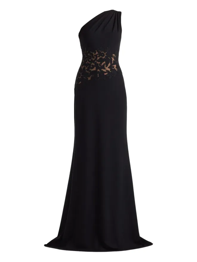 Tadashi Shoji Tadashi Shoji 肩開きフローラルディテールのマキシドレスの商品画像