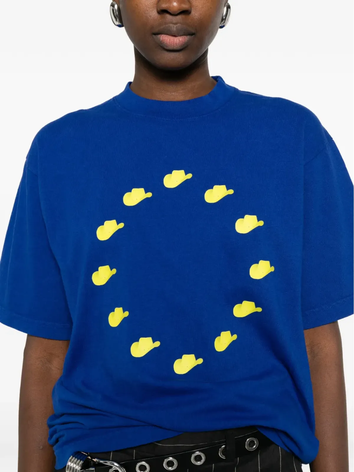 Cowboys of Habit グラフィックプリントTシャツ ブルー - 画像5