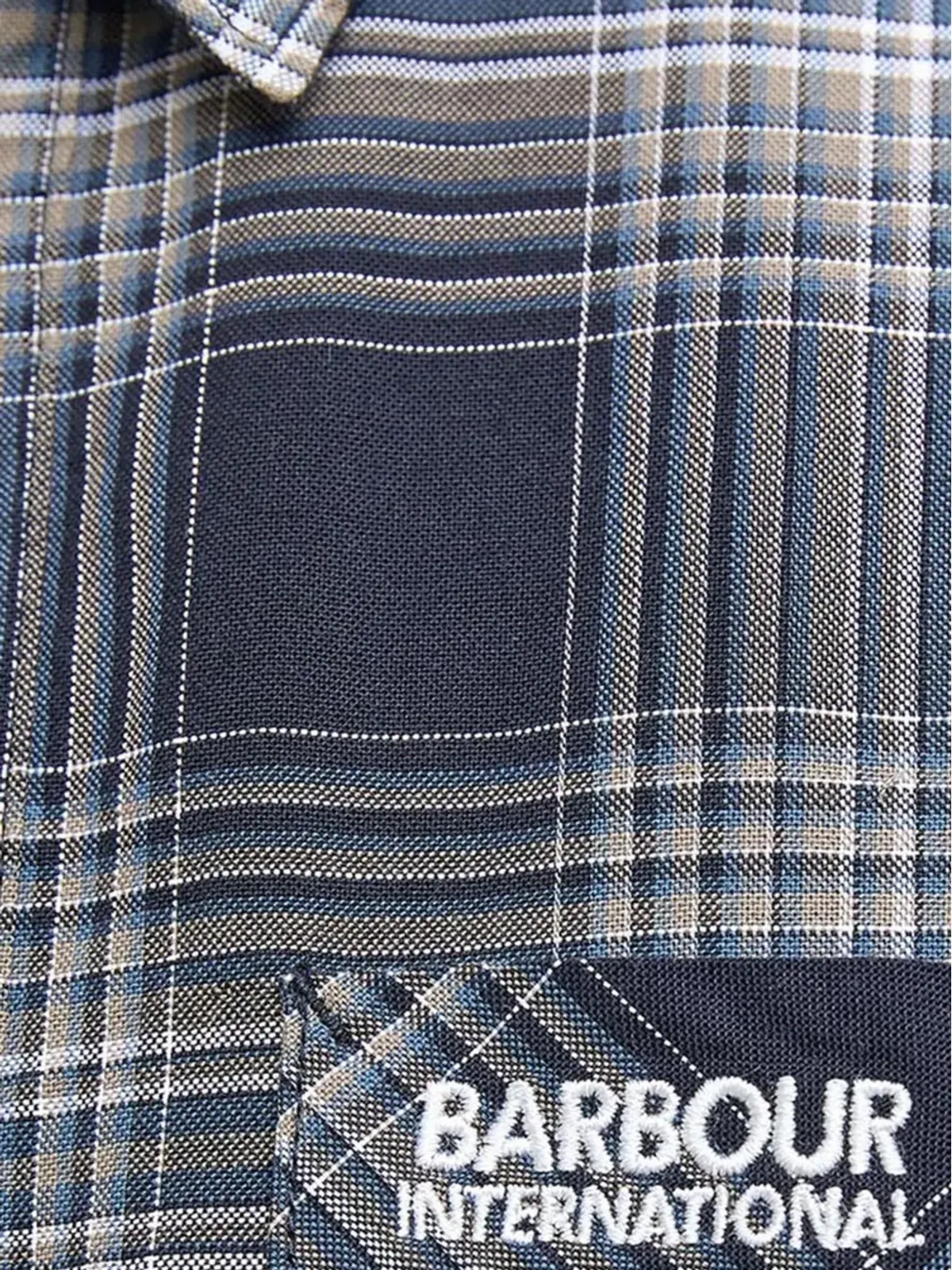 Barbour International チェック柄ポケットシャツ - ブルー - 画像5