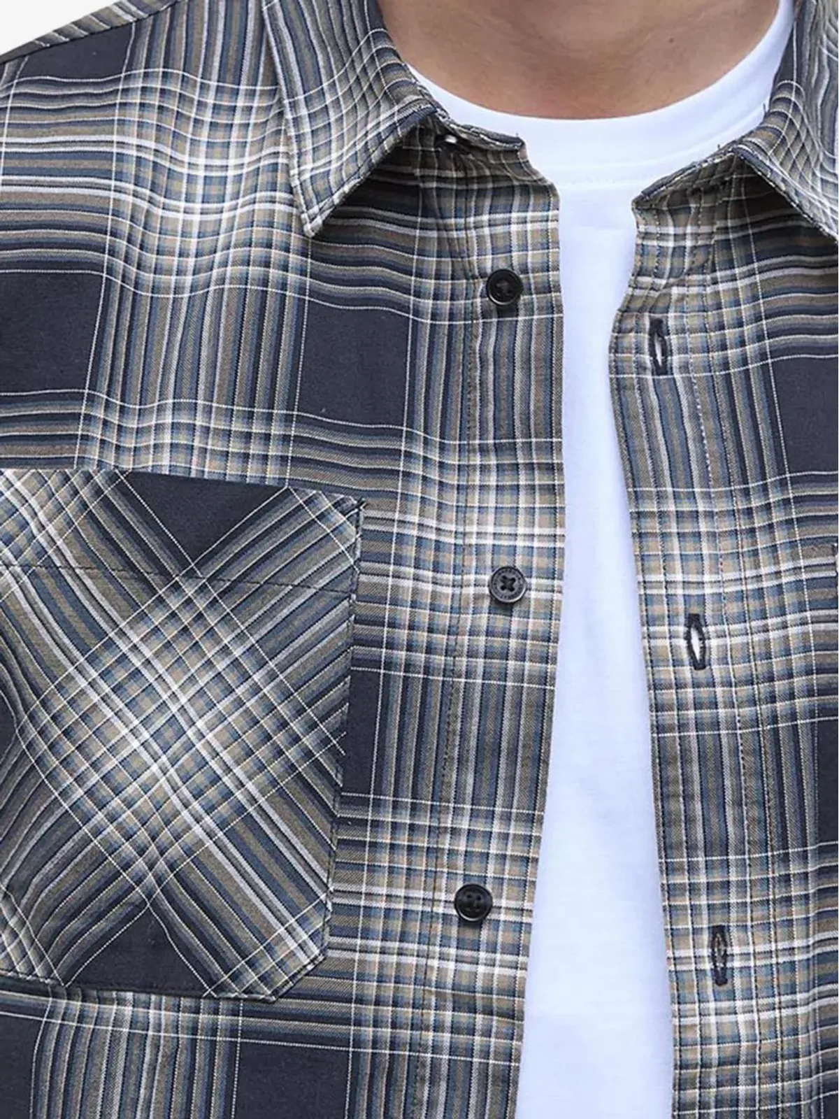 Barbour International チェック柄ポケットシャツ - ブルー - 画像2