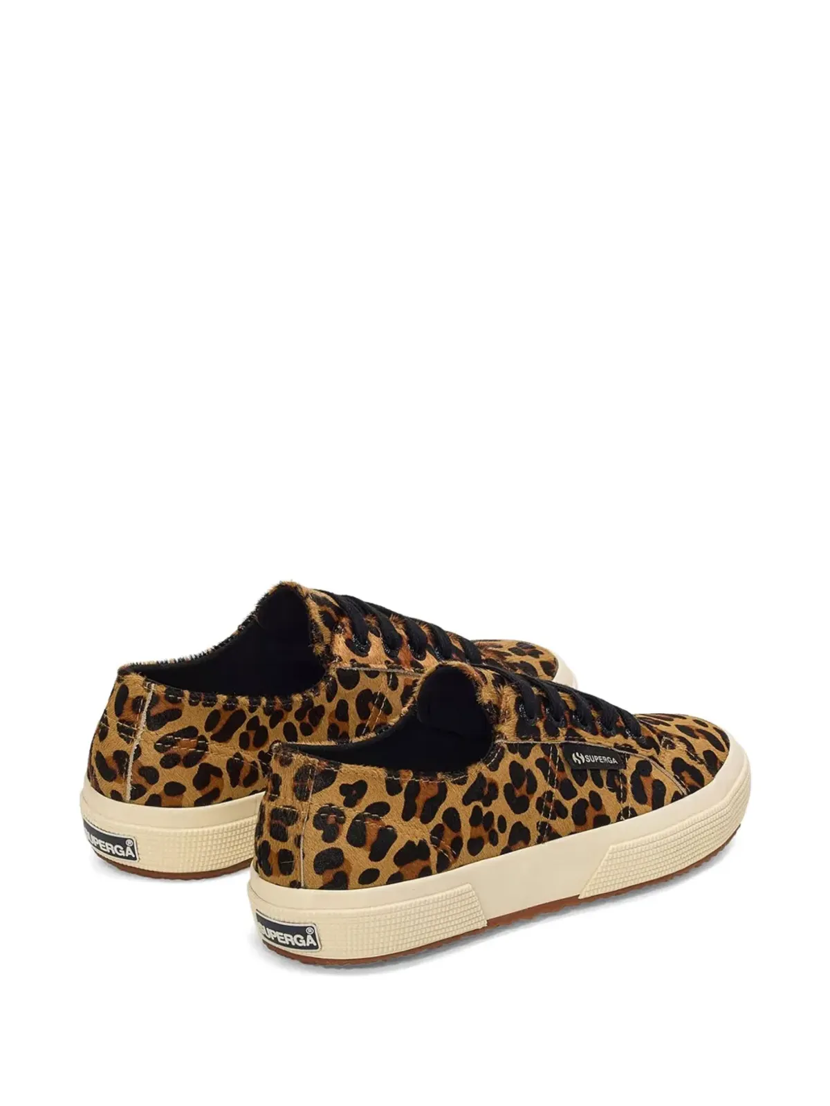 Superga レオパード柄レースアップスニーカー（ブラウン） - 画像5