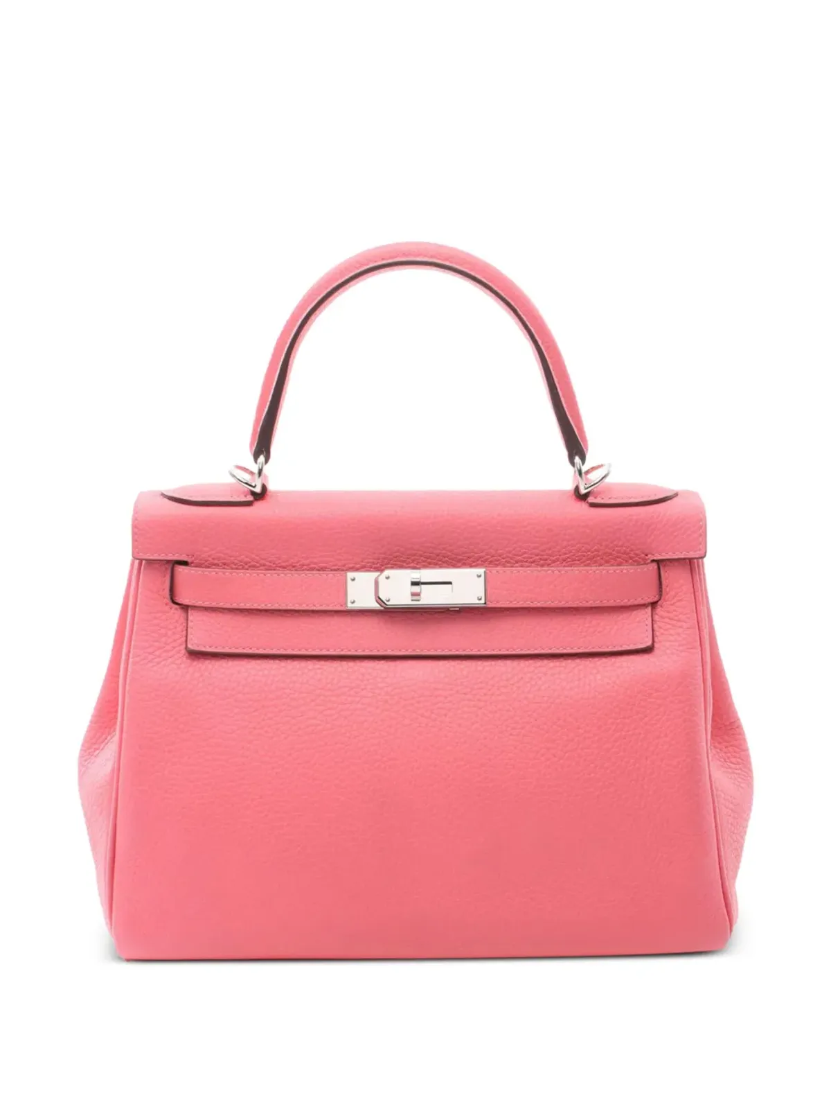 ビンテージ Hermès 2020 Clemence Kelly II Retourne 28 サッチェル ピンク - 画像1