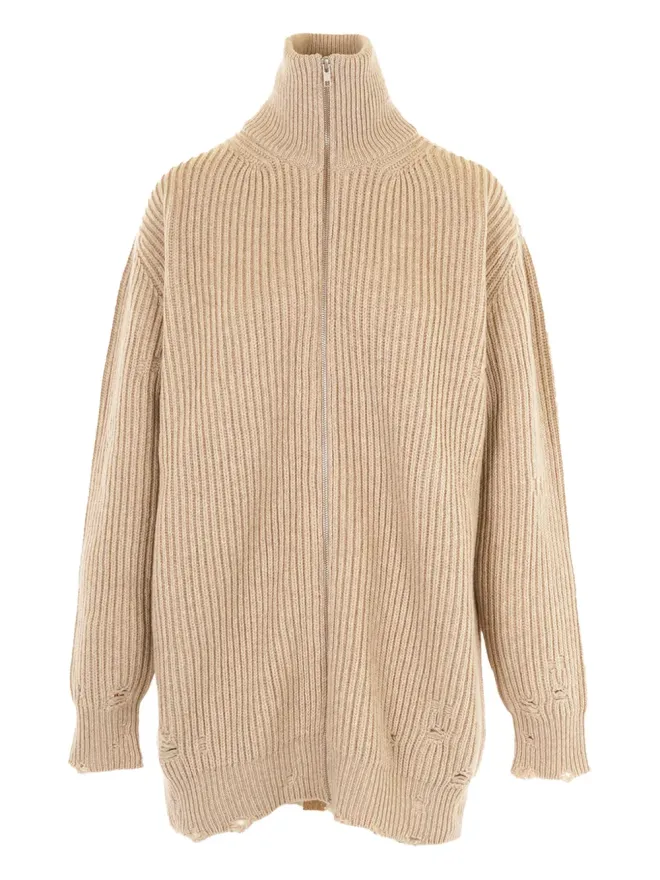 MM6 Maison Margiela MM6 Maison Margiela ジップアップリブ編みカーディガンの商品画像